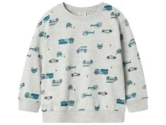 Name It light grey melange printet sweatshirt